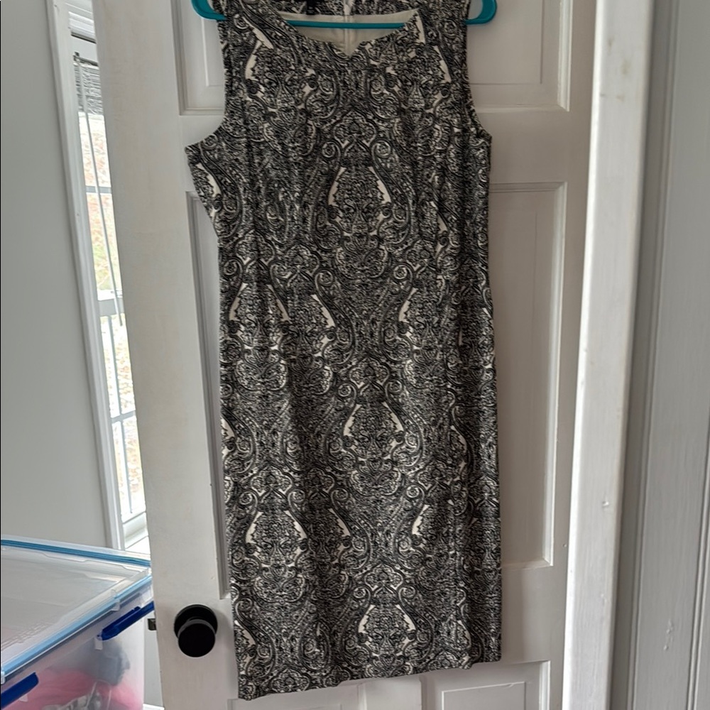 Elegant Black and White Patterned Dress